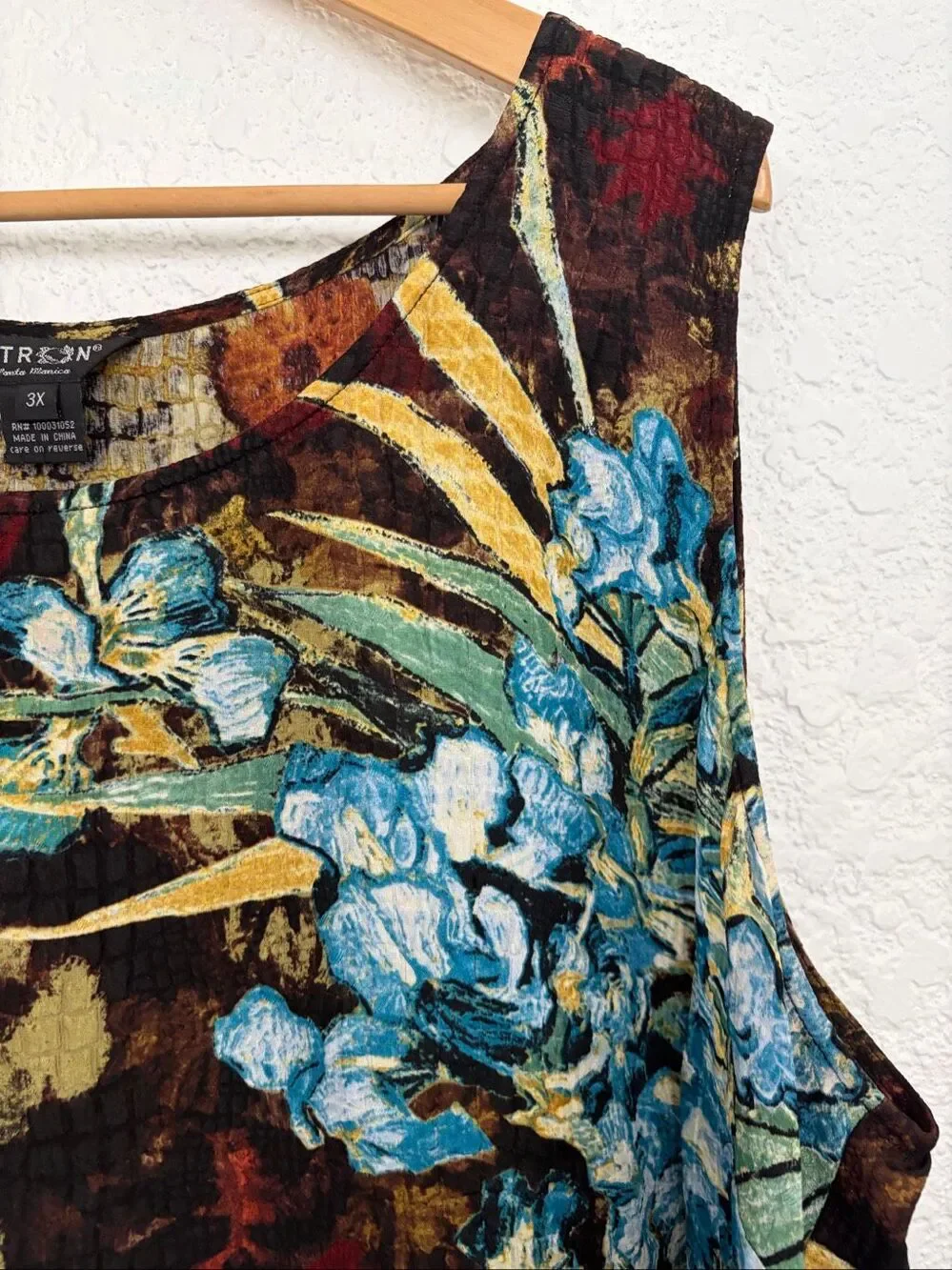 Citron Santa Monica 100% Silk Floral Two-Piece Tunic Jacket & Shell Set 3X